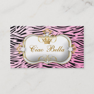 Carte De Visite Rose de zèbre de hanche de 311 Ciao Bella