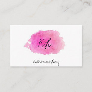 carte de visite rose d'éclaboussure de peinture