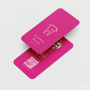 CARTE DE VISITE ROSE DENTISTE ORTHODONTISTE MODERNE