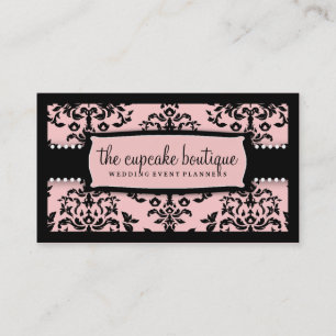 Carte De Visite Rose doux de glaçage de la cerise sur le gâteau