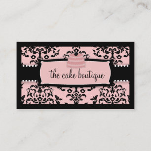 Carte De Visite Rose doux de glaçage de rangée de la cerise sur le