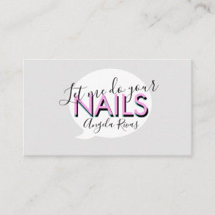 Carte de visite rose du salon Nails