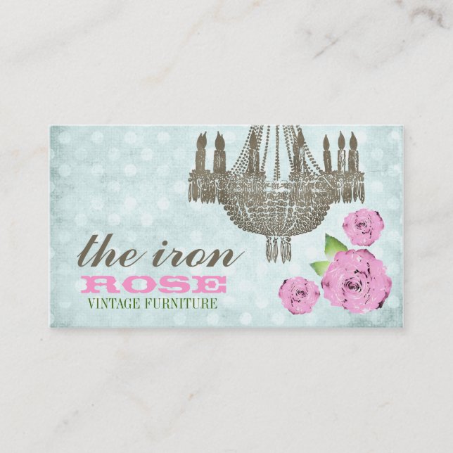 Carte De Visite Rose en pastel de CHROMATOGRAPHIE GAZEUSE et (Devant)