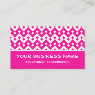 Carte de visite rose et blanc de bonbons à Customi
