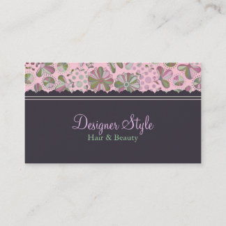 Carte de visite rose et Brown