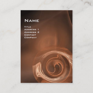 Carte De Visite ROSE FRACTAL 4 MONOGRAS marron blanc