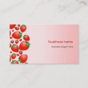 Carte De Visite Rose frais de fraise