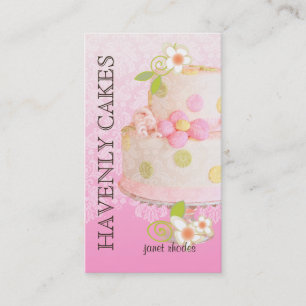 Carte De Visite Rose + Gâteau de mariage de