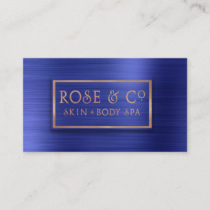 Carte De Visite Rose Gold Blush Emerald Cobalt Blue Ombre