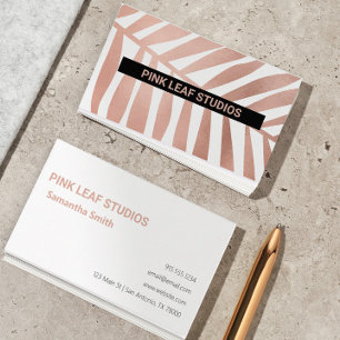 Carte De Visite Rose Gold Boho