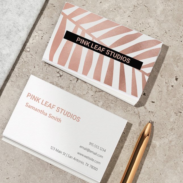 Carte De Visite Rose Gold Boho (Créateur téléchargé)