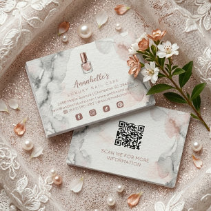 Carte de visite Rose Gold Chic Glam Nails TMF26