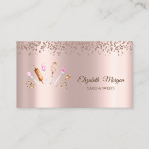 Carte De Visite Rose Gold Diamants Élégants Modernes, Outils de Bo