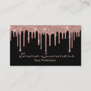 Carte De Visite Rose Gold Drives Noir Élégant Unique Personnalisé