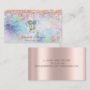 Carte De Visite Rose Gold Drives Opal Bakery Outils à main