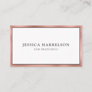Carte De Visite Rose Gold Élégant