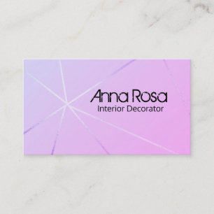 Carte De Visite *~* Rose Gold Foil bleu rose géométrique moderne
