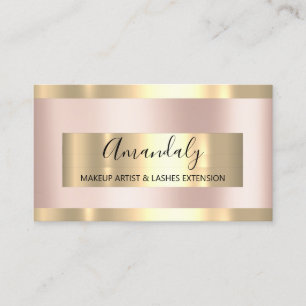 Carte De Visite Rose Gold Frame Event Planner Élégant