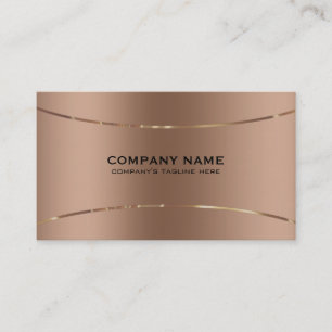 Carte De Visite Rose-gold image of faux métallc background