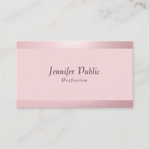 Carte De Visite Rose Gold Modern Elegant tendance Simple Modèle