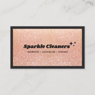 Carte De Visite Rose Gold Parties scintillant House Service de net