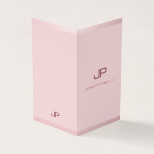 Carte De Visite Rose Gold Professionnel Moderne Monogramme Élégant