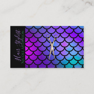 Carte De Visite Rose Gold Rose arc-en-ciel Mermaid Hair Styliste