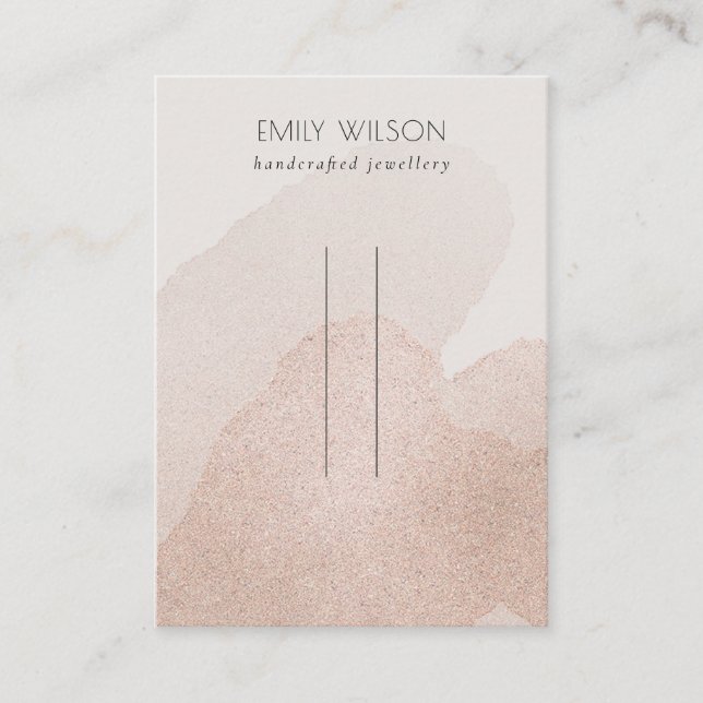 Carte De Visite Rose Gold Shimmer Trace Hairclips Écran Pin (Devant)