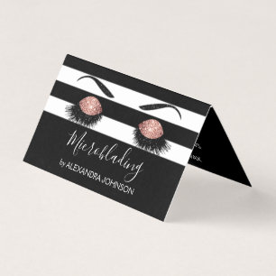 Carte De Visite Rose Gold Sparkly Parties scintillant Moderne Micr