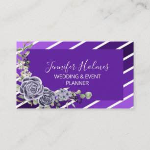 Carte de visite Rose Indigo Violet Blanc