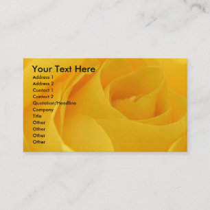 Carte De Visite Rose jaune