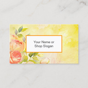 Carte de visite rose jaune