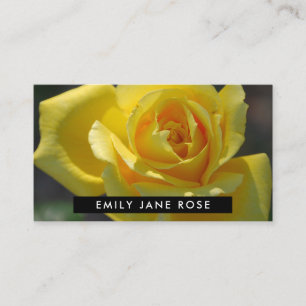 Carte De Visite Rose jaune, fleuriste