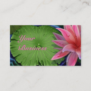 Carte de visite rose Lotus