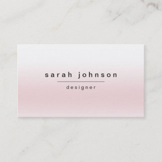 Carte de visite rose minimal moderne d'Ombre