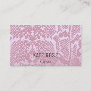 Carte De Visite Rose monochromatique contemporain de peau de