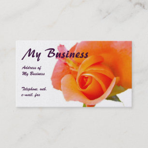 Carte de visite Rose orange