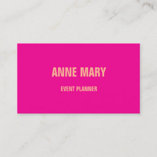 Carte De Visite Rose Orange Professionnel Moderne Lumineux Coloré