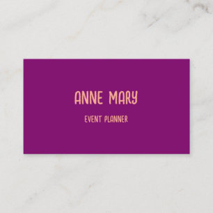 Carte De Visite Rose Orange Professionnel Moderne Purple Pêche Gir