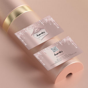 Carte De Visite Rose Parties scintillant Closet Hanger Boutique QR