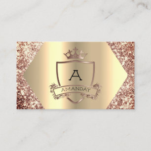 Carte De Visite Rose Parties scintillant maquillage Coiffeur Monog