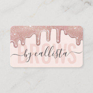 Carte De Visite Rose Parties scintillant or Dripography Eyebrow Ar