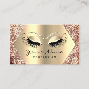 Carte De Visite Rose Parties scintillant or maquillage Artiste Las