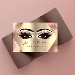 Carte De Visite Rose Parties scintillant or maquillage Artiste Las