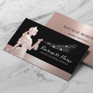 Carte De Visite Rose Parties scintillant or ménage ménage ménage m