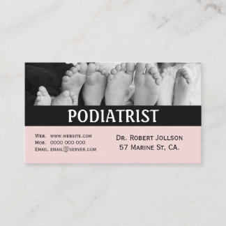 Carte de visite rose pour rendez-vous médicaux de