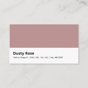 Carte De Visite Rose Poussiéreuse   "Douce et Élégante"