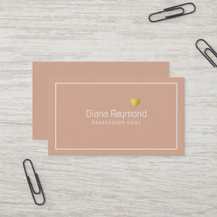 Carte De Visite Rose poussiéreuse Élégante femme professionnelle