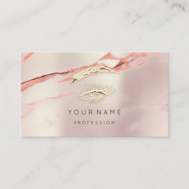 Carte De Visite Rose QRCode de maquillage professionnel (Devant)