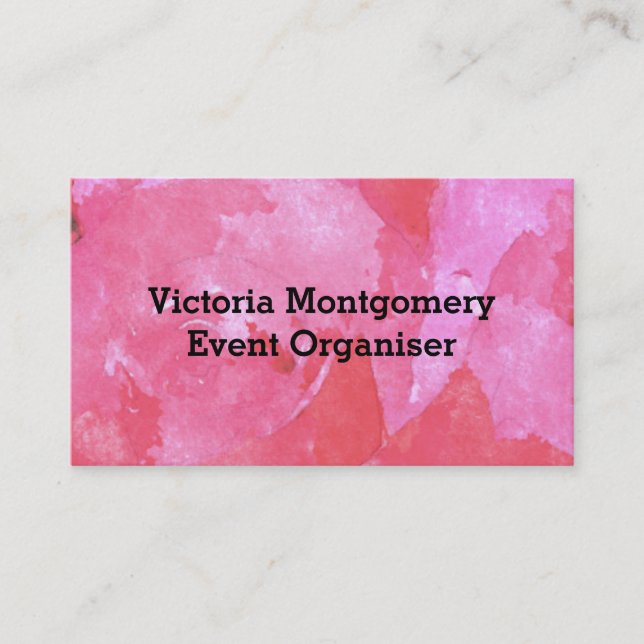 Carte de visite rose rose (Devant)